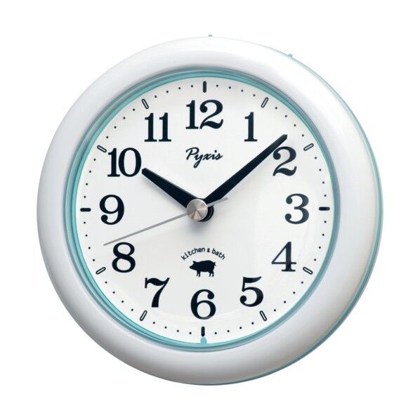 キッチン&バスクロック 白色 直径123mm NA613W 1点