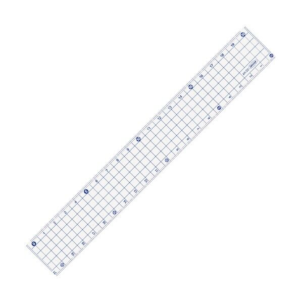  方眼定規 20cm ブルー AH-20-B 1点