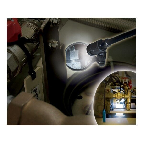 ライト付フレキシブルマグネット(点検鏡付) φ18×560～630mm 1-2497-02 1