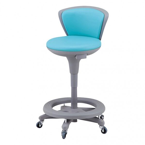 スツール グリーン 510×500×685~860mm 1-2436-01 1