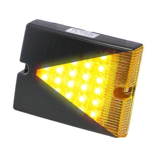 LEDシグナルランプ 黄色LED矢印塗装タイプ 連続点灯仕様 24V 黄 SLEK24YT2J...
