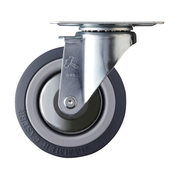 キャスター自在ウレタンB車100mm 平戸車 420M-KUB100 1個