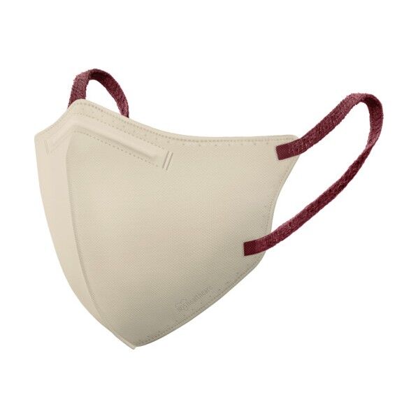 200975 デイリーフィットマスク フィルタープラス ふつう ペールベージュ×ボルドー