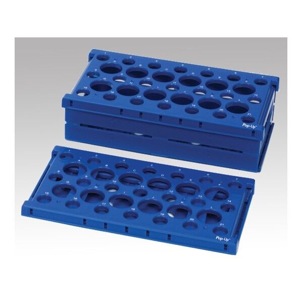 遠沈管用折りたたみラック ブルー 1-3240-01 1個