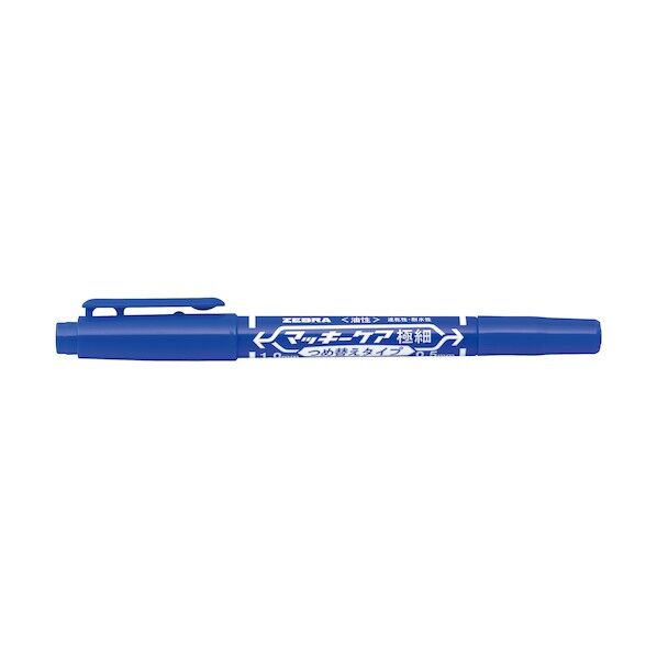 ゼブラ マッキーケア極細 つめ替えタイプ 青 YYTS5-BL 1点 x 10本...