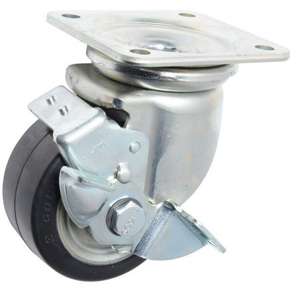 東正車輌 ゴールドキャスター 重荷重 自在シングルS付 100φ ゴム車 HJ-100RB-S