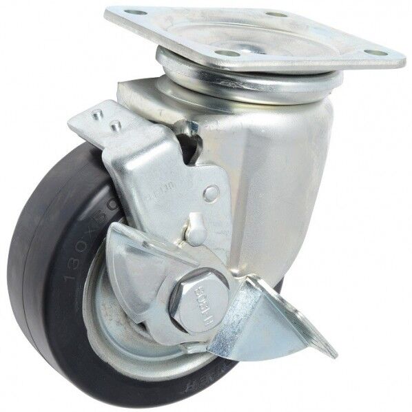 東正車輌 ゴールドキャスター 重荷重 自在シングルS付 130φ ゴム車 HJ-130RB-S