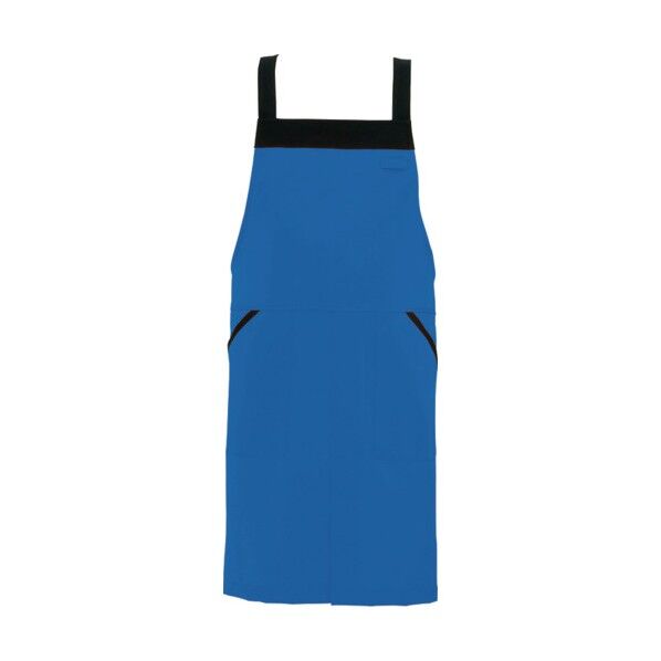 胸当てエプロン(共生地配色) 006ブルー F 8654 1