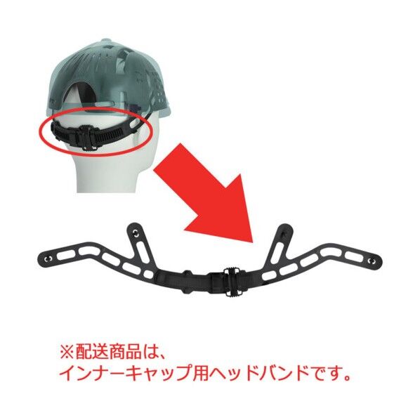 ミドリ安全 インナーキャップ用 ヘッドバンド ブラック 4007037648 1組