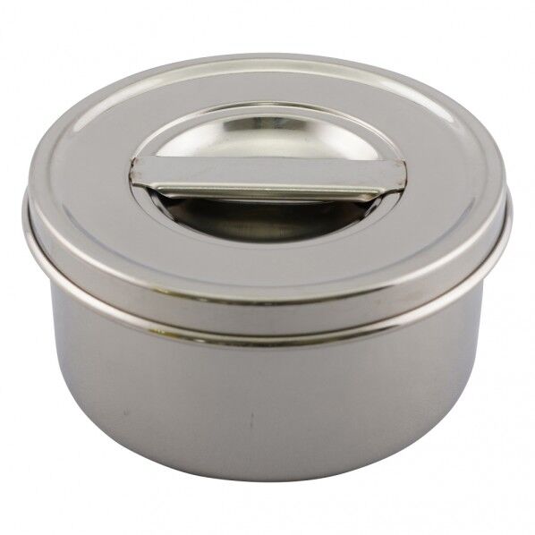 ステンレス丸型ポット ツマミ付き 約0.45L 1-4528-01 1個