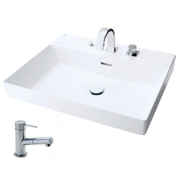 アクアセラミック シングルレバー混合水栓 吐水口引出式 床排水(Sトラップ) 床給水 寒冷地用