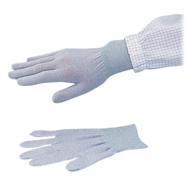 アズピュア導電手袋 静電対策手袋 白(手首部) S 1-4789-04 10双.