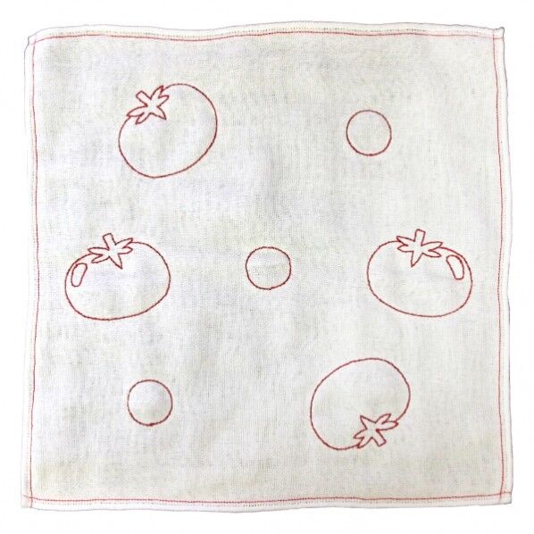 Ag+除菌ふきん 刺繍 トマト 30×30cm 1個