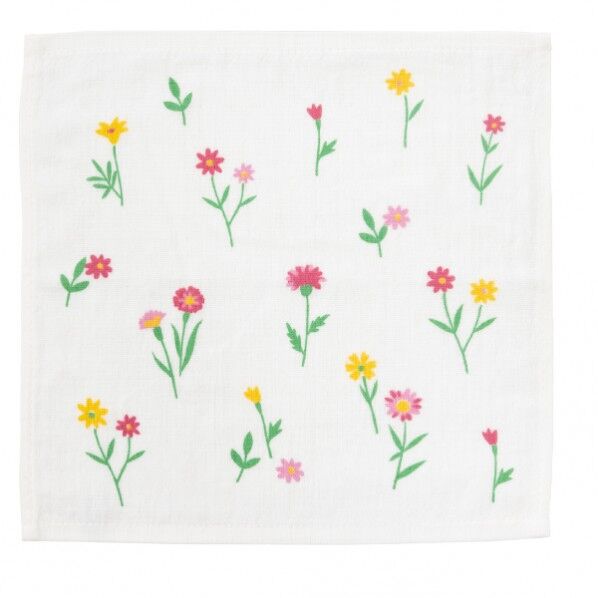 オカ 抗菌 イヤなニオイのしない かわいいふきん 30×30cm 野の花 1枚