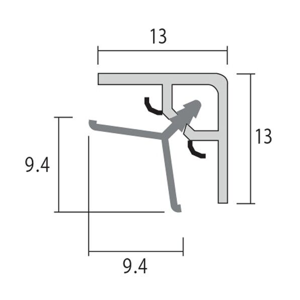 浴室・水廻り用 壁面パネル アルパレージ用入隅S(セパレート)