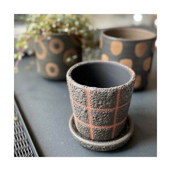 ブルーミングヴィル 82050903ナミデコフラワーポット ウィズ ソーサー