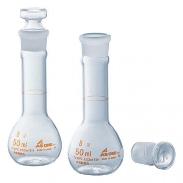 短型メスフラスコ (ASONE) 白 50ml 1-8566-01 1個
