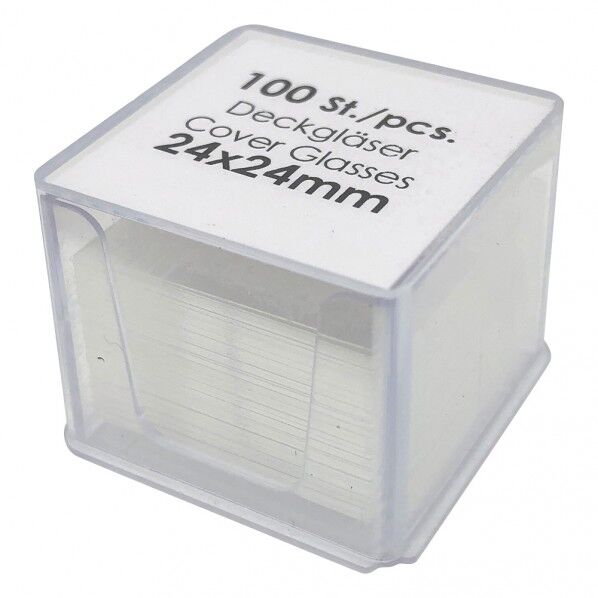 カバーグラス No.0101060 24×24mm 100枚×10箱入 1-877-04 1
