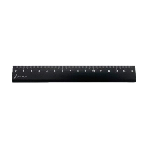 共栄プラスチック Kiwami LR左右利き手対応アルミ定規 15cm ブラック KLR-15-BL 1本