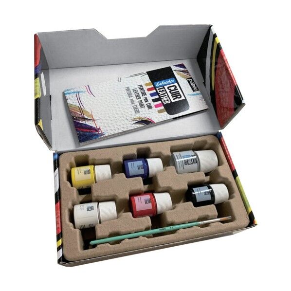 セタカラーレザー(革用)スターターボックス(20mlx5色+45mlデグレイザー)+筆1本 295681 1点...