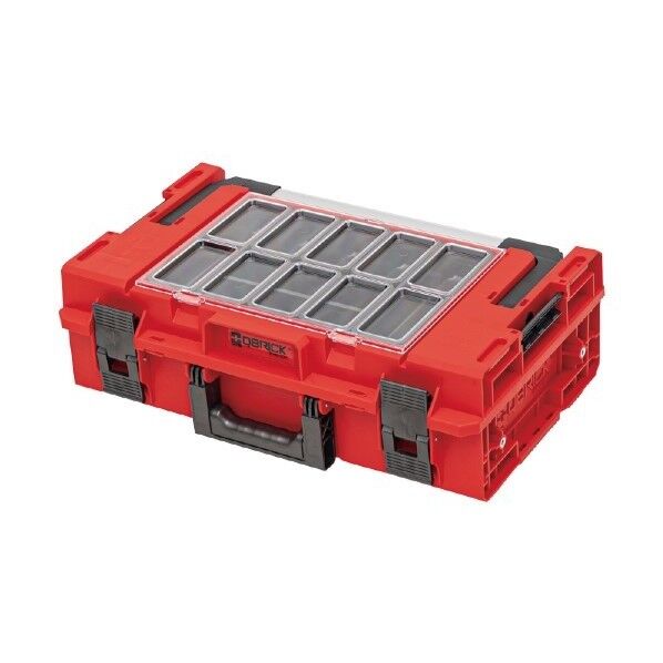 QBRICK キューブリック 15.4L超耐久性ツールボックス 上蓋に8つバケット付 レッド 5901238258254 1個...