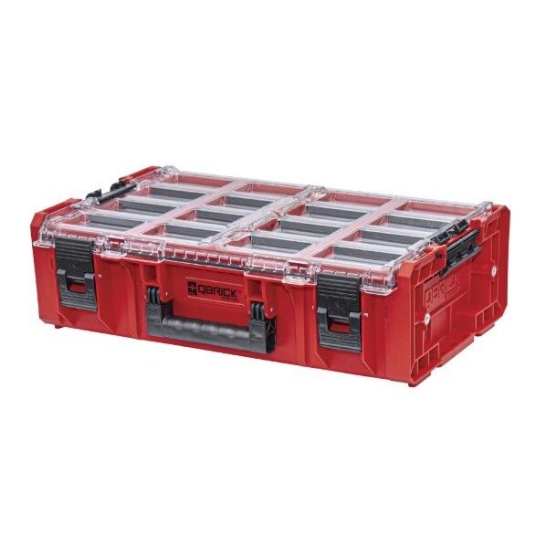 19.5L 工具収納ケース ツールオーガナイザー 工具や部品の整理と保管に最適 レッド