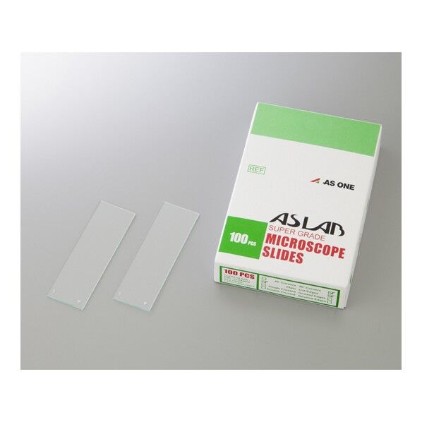 アズラボ スライドガラス(ソーダ) 切放・フロストなし 100枚入 10117102 1-9645-11 1