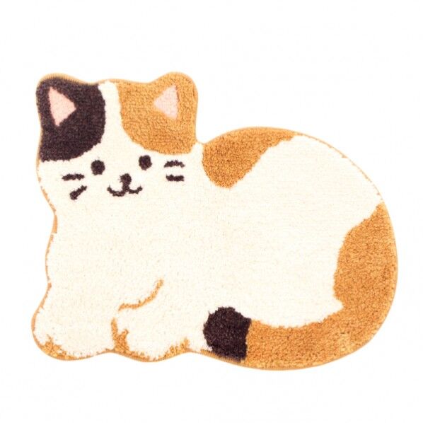 オカ ファンディットアニマル 洗えるマット ねこ 1個
