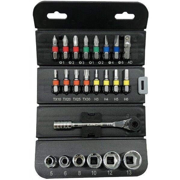 1/4SQ ソケット&ビットセット 23点