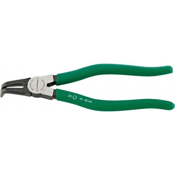 スナップリングプライヤー 90°先曲がりタイプ サイズJ21×先端1.8mm