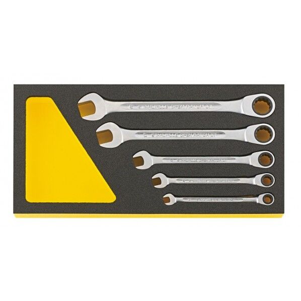 5本組 オフセット ラチェットコンビネーションレンチセット TCS17F/5