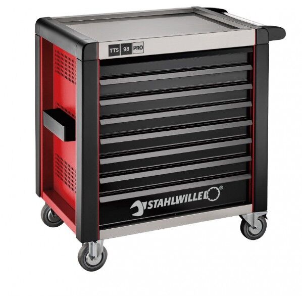 8段ツールトロリー(レッド) W1001×L651×H1020 耐荷重1400kg