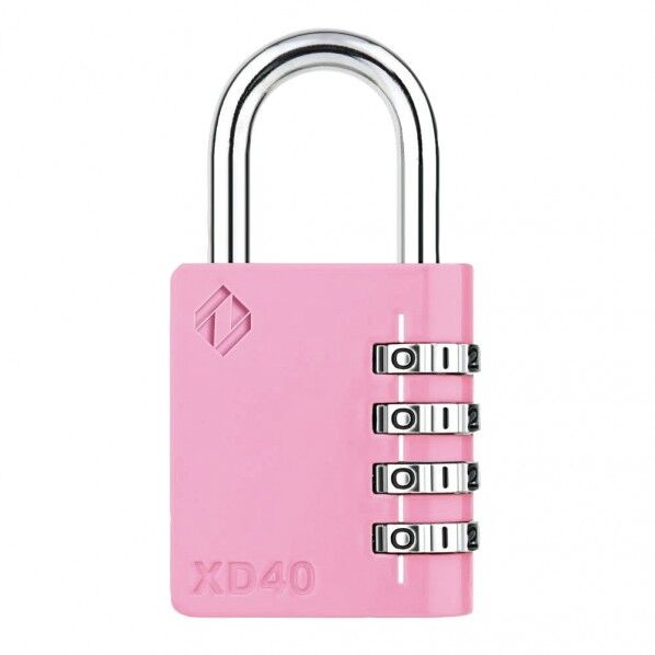 コンビネーション南京錠 40 X 16 X 80mm ピンク ブリスターパック入