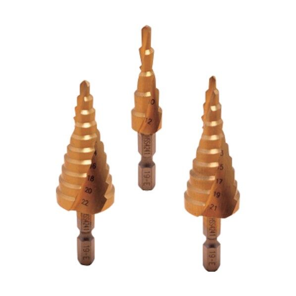 #27584 六角軸スパイラルステップドリル 3size 3サイズ