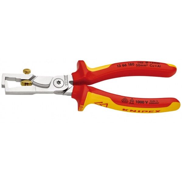 クニペックス 絶縁カッティングストリッパー 1000V 全長180mm 1366-180 1丁