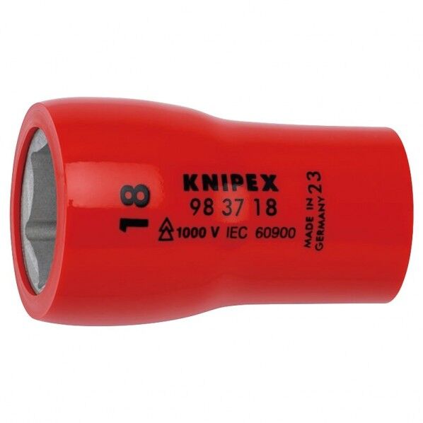 クニペックス 差込角3/8SQ 絶縁ヘキサゴンソケット 1000V 全長49mm 9837-18 1個...