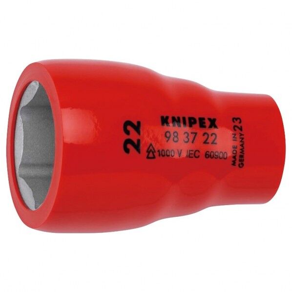 クニペックス 差込角3/8SQ 絶縁ヘキサゴンソケット 1000V 全長51mm 9837-22 1個...