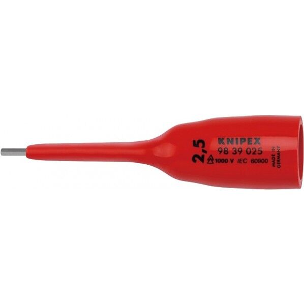 クニペックス 差込角3/8SQ 絶縁ヘキサゴンソケット 1000V 全長69mm 9839-025 1個...