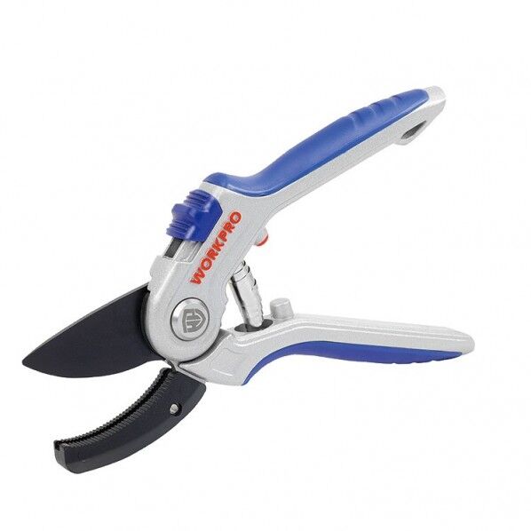 乾燥した植物を剪定に最適 アンビルブレードデザイン 剪定鋏 全長215mm 青・シルバー