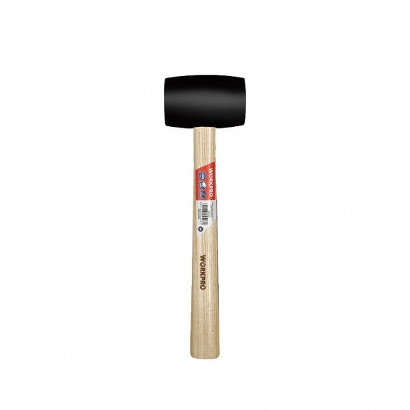 WORKPRO ワークプロ ヘッド重量16OZ ラバーハンマー 木柄 サイズ33×6×6cm WP241039 1本...