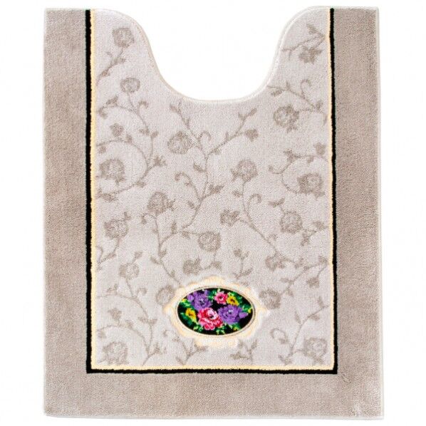 シェニールロゼ 85x67ロングトイレマット BE