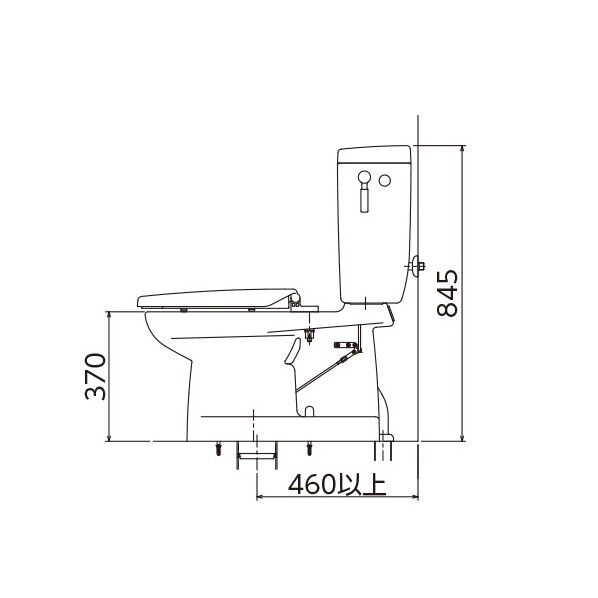 ソフィアシリーズ 簡易水洗トイレ(手洗いなし・普通便座S-7)
