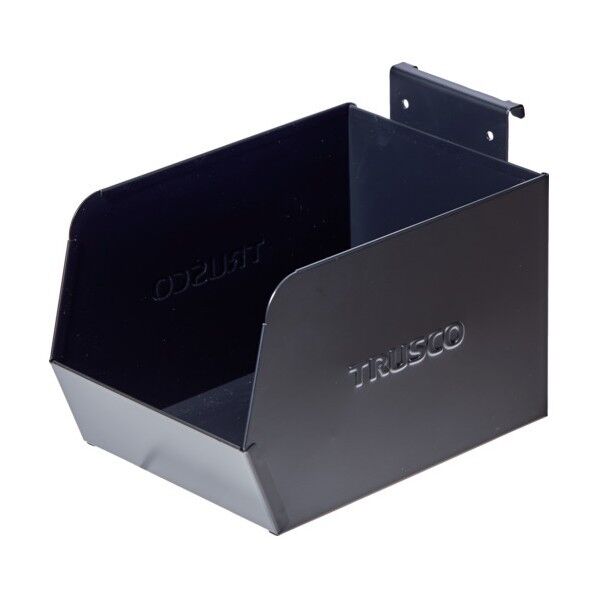 TRUSCO パンチングパネル用スチールコンテナ 大 ブラック SFBOX-2-BK 1個