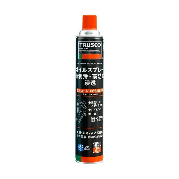 TRUSCO 【納期確認中】オイルスプレー 高潤滑･高防錆･浸透 840ml OSS-840 1本