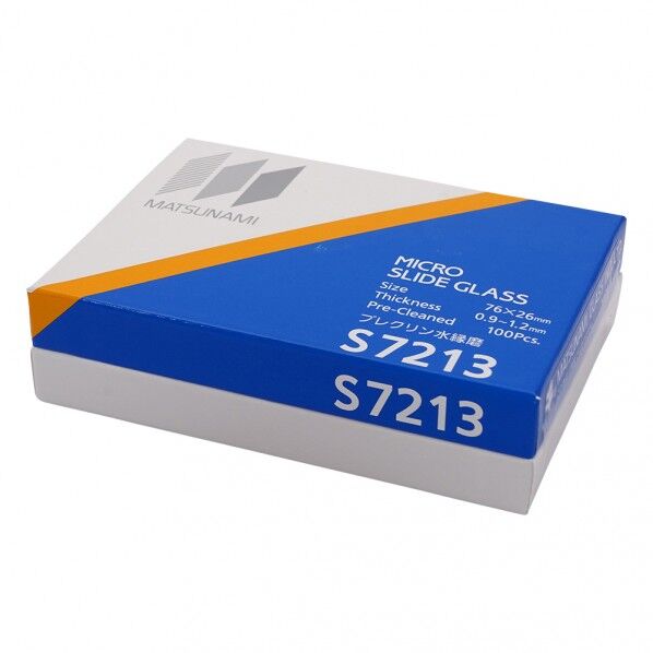水スライドグラスSLIDEGLASS［S7213］プレクリン縁磨 2-155-01 100枚