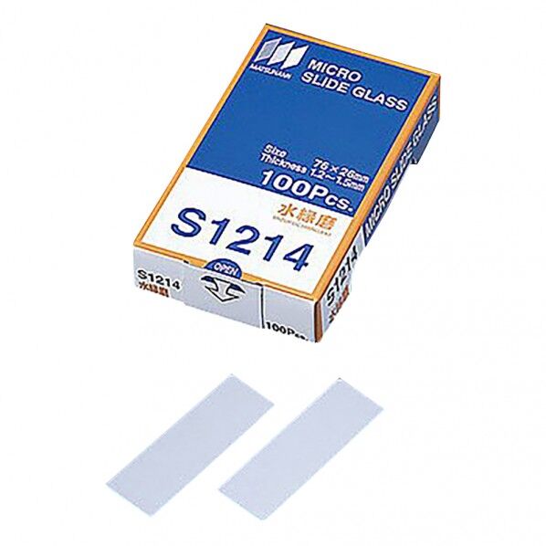 水スライドグラスSLIDEGLASS［S1214］縁磨 2-155-03 100枚