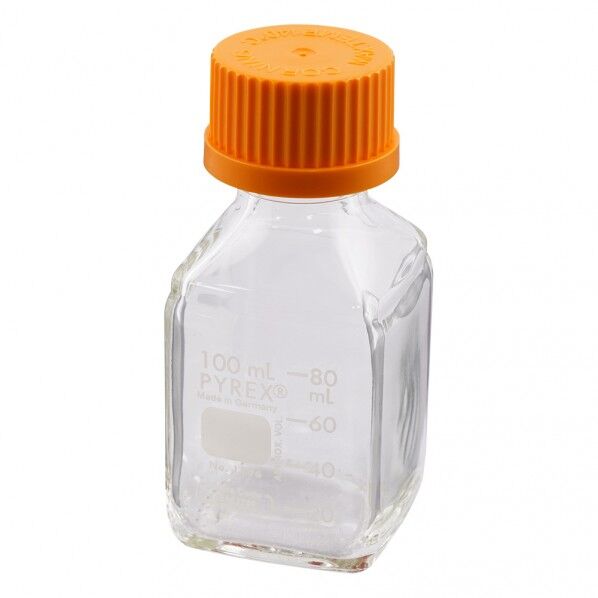 メディウム瓶角型（PYREX(R)［1396-100］ 50×50×105mm 2-1956-01 1