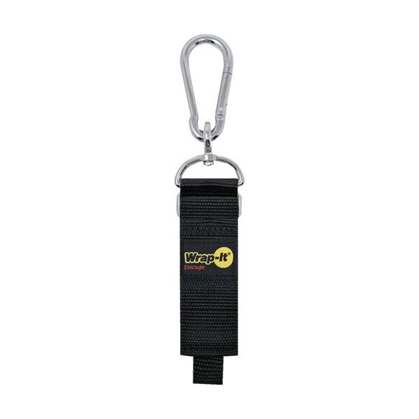 Wrap-It(ラップイット) カラビナ付収納ストラップ 12インチ ブラック 100-HNH-12BL 1セット