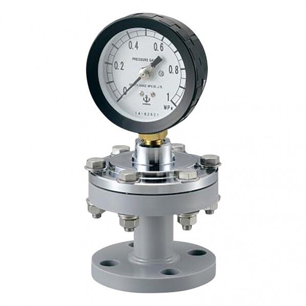 ダイヤフラム式圧力計 75×0.4フッ素 2-276-01 1