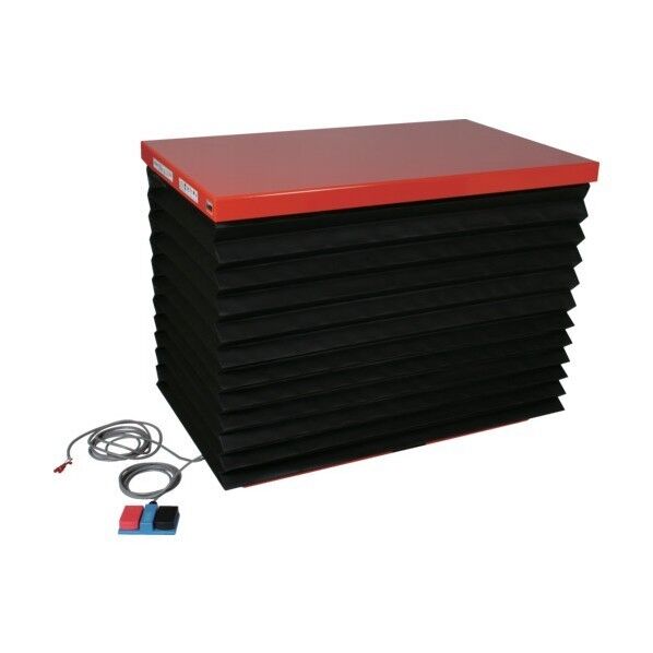 テーブルリフト150kg 油圧式 600X950X260～1300 蛇腹付 HDLA-15-0609WJ-B 1点...